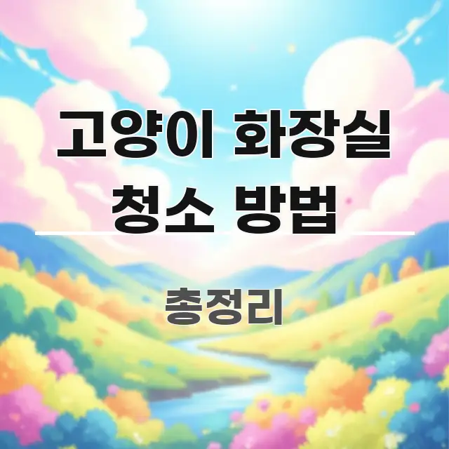 고양이 화장실 청소 방법 정보 이미지 고양이 화장실 청소 방법 핵심 정보 중심의 텍스트 기반 블로그 이미지 - 글 흐름을 돕는 시각 자료