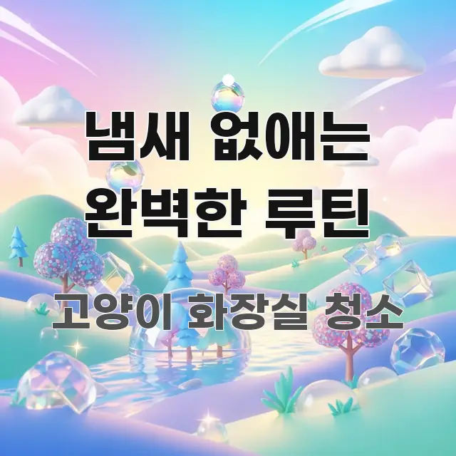 냄새 없애는 완벽한 루틴 핵심 요약 냄새 없애는 완벽한 루틴 핵심 개념을 담은 심플 타이포그래피 표지 - 설명을 돕는 이미지